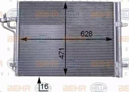 HELLA 8FC 351 343-191 - Condensatore, Climatizzatore www.autoricambit.com