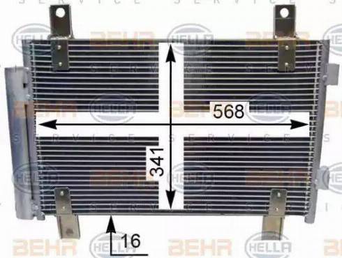 HELLA 8FC 351 343-784 - Condensatore, Climatizzatore www.autoricambit.com