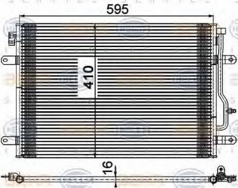 HELLA 8FC 351 309-481 - Condensatore, Climatizzatore www.autoricambit.com