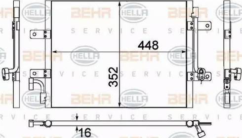 HELLA 8FC 351 309-301 - Condensatore, Climatizzatore www.autoricambit.com