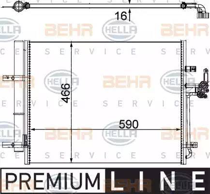 HELLA 8FC 351 304-491 - Condensatore, Climatizzatore www.autoricambit.com