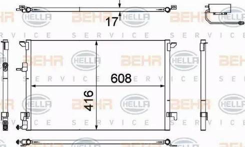 HELLA 8FC 351 304-471 - Condensatore, Climatizzatore www.autoricambit.com