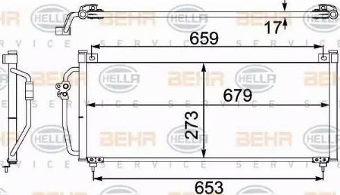 HELLA 8FC 351 304-111 - Condensatore, Climatizzatore www.autoricambit.com