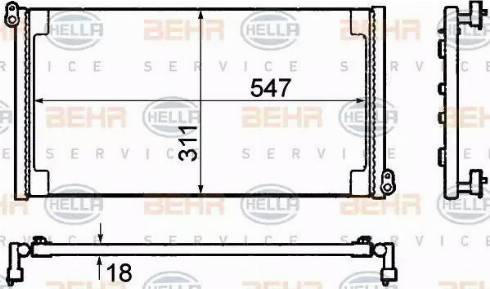 HELLA 8FC 351 304-301 - Condensatore, Climatizzatore www.autoricambit.com