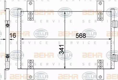 HELLA 8FC 351 305-551 - Condensatore, Climatizzatore www.autoricambit.com