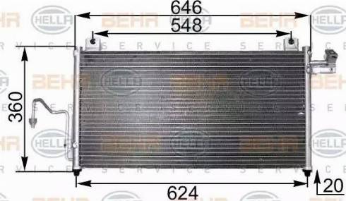 HELLA 8FC 351 300-471 - Condensatore, Climatizzatore www.autoricambit.com