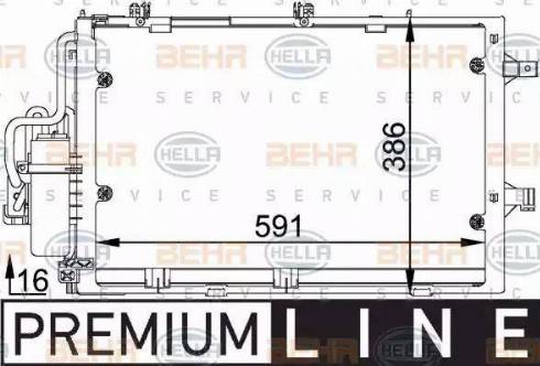 HELLA 8FC 351 300-601 - Condensatore, Climatizzatore www.autoricambit.com