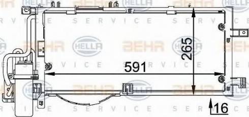 HELLA 8FC 351 300-614 - Condensatore, Climatizzatore www.autoricambit.com