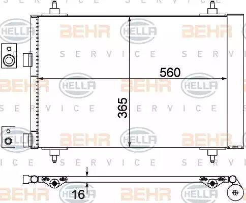 HELLA 8FC 351 300-674 - Condensatore, Climatizzatore www.autoricambit.com