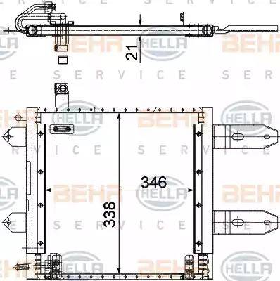 HELLA 8FC 351 300-171 - Condensatore, Climatizzatore www.autoricambit.com