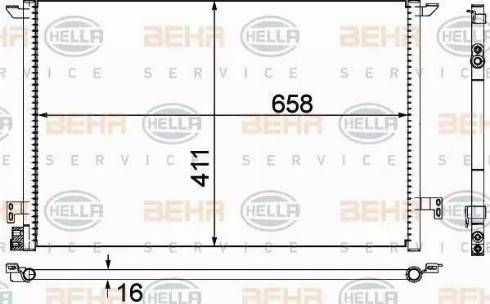 HELLA 8FC 351 300-314 - Condensatore, Climatizzatore www.autoricambit.com