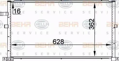 HELLA 8FC 351 300-324 - Condensatore, Climatizzatore www.autoricambit.com