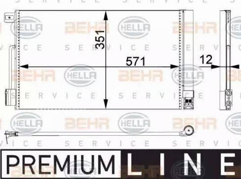 HELLA 8FC 351 301-651 - Condensatore, Climatizzatore www.autoricambit.com