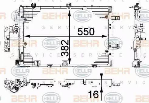 HELLA 8FC 351 301-194 - Condensatore, Climatizzatore www.autoricambit.com