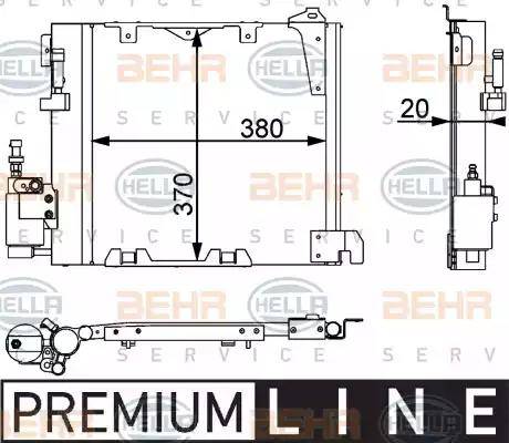 HELLA 8FC 351 301-371 - Condensatore, Climatizzatore www.autoricambit.com