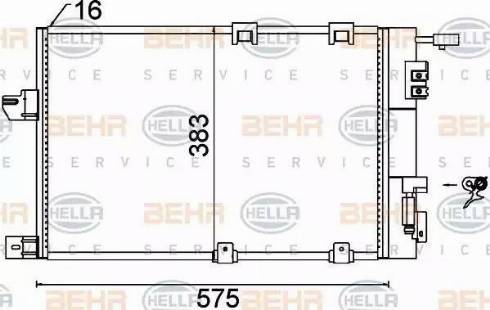 HELLA 8FC 351 301-244 - Condensatore, Climatizzatore www.autoricambit.com