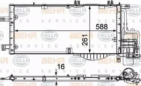 HELLA 8FC 351 301-204 - Condensatore, Climatizzatore www.autoricambit.com