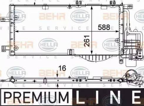 HELLA 8FC 351 301-201 - Condensatore, Climatizzatore www.autoricambit.com