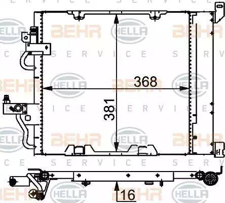 HELLA 8FC 351 301-754 - Condensatore, Climatizzatore www.autoricambit.com