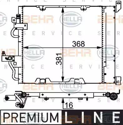 HELLA 8FC 351 301-751 - Condensatore, Climatizzatore www.autoricambit.com