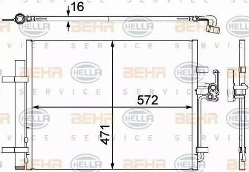 HELLA 8FC 351 303-201 - Condensatore, Climatizzatore www.autoricambit.com