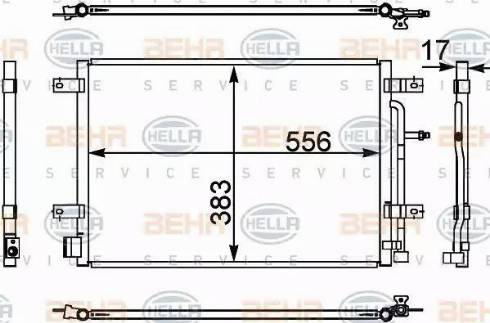 HELLA 8FC 351 302-441 - Condensatore, Climatizzatore www.autoricambit.com