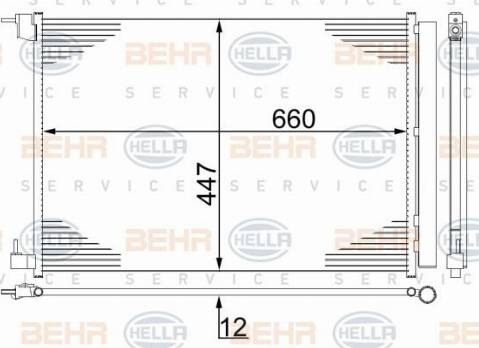 HELLA 8FC 351 302-604 - Condensatore, Climatizzatore www.autoricambit.com