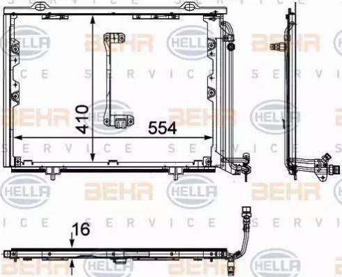 HELLA 8FC 351 302-151 - Condensatore, Climatizzatore www.autoricambit.com