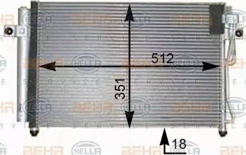 HELLA 8FC 351 302-301 - Condensatore, Climatizzatore www.autoricambit.com