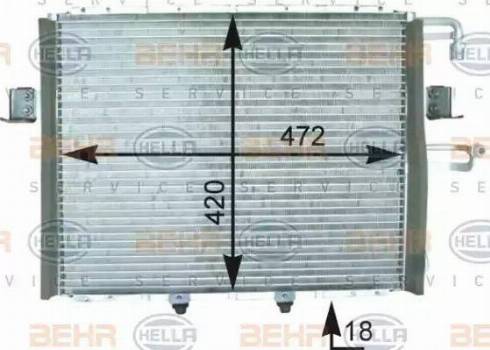 HELLA 8FC 351 302-711 - Condensatore, Climatizzatore www.autoricambit.com