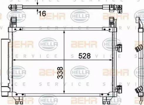 HELLA 8FC 351 307-661 - Condensatore, Climatizzatore www.autoricambit.com