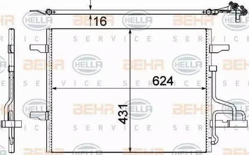 HELLA 8FC 351 319-401 - Condensatore, Climatizzatore www.autoricambit.com