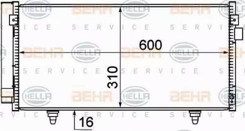 HELLA 8FC 351 319-221 - Condensatore, Climatizzatore www.autoricambit.com