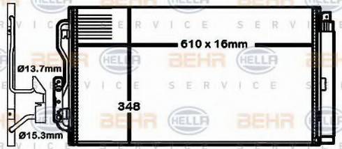 HELLA 8FC 351 316-581 - Condensatore, Climatizzatore www.autoricambit.com