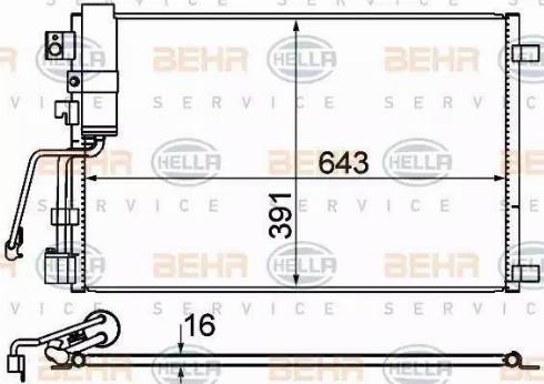 HELLA 8FC 351 310-141 - Condensatore, Climatizzatore www.autoricambit.com