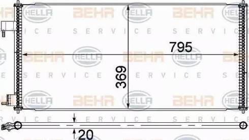 HELLA 8FC 351 318-354 - Condensatore, Climatizzatore www.autoricambit.com