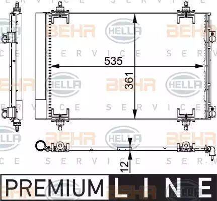 HELLA 8FC 351 317-561 - Condensatore, Climatizzatore www.autoricambit.com