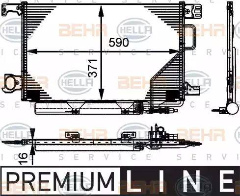 HELLA 8FC 351 317-501 - Condensatore, Climatizzatore www.autoricambit.com