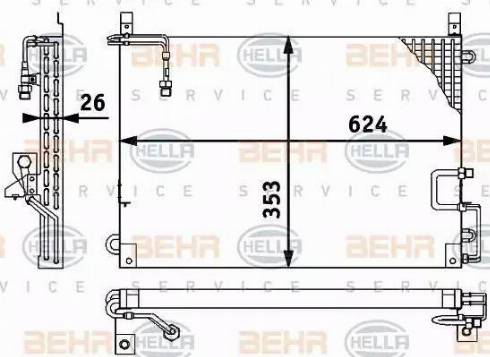 HELLA 8FC 351 317-141 - Condensatore, Climatizzatore www.autoricambit.com