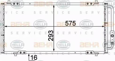 HELLA 8FC 351 330-461 - Condensatore, Climatizzatore www.autoricambit.com