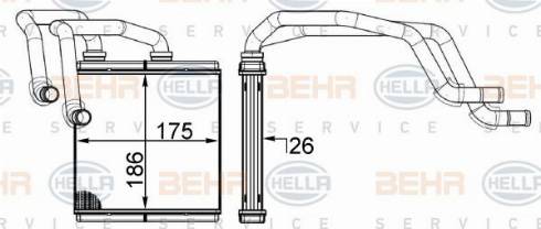 HELLA 8FH 351 511-654 - Scambiatore calore, Riscaldamento abitacolo www.autoricambit.com