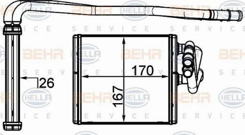 HELLA 8FH 351 315-594 - Scambiatore calore, Riscaldamento abitacolo www.autoricambit.com