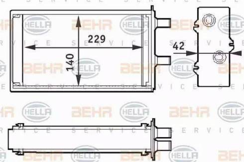 HELLA 8FH 351 311-001 - Scambiatore calore, Riscaldamento abitacolo www.autoricambit.com