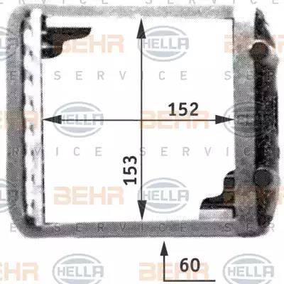 HELLA 8FH 351 311-371 - Scambiatore calore, Riscaldamento abitacolo www.autoricambit.com