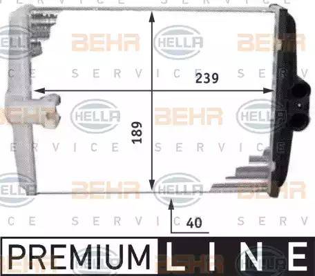 HELLA 8FH 351 311-761 - Scambiatore calore, Riscaldamento abitacolo www.autoricambit.com