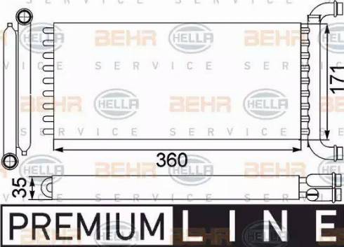 HELLA 8FH 351 313-571 - Scambiatore calore, Riscaldamento abitacolo www.autoricambit.com