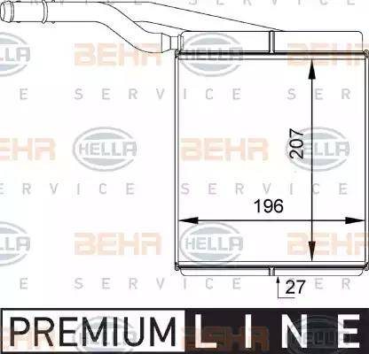 HELLA 8FH 351 313-091 - Scambiatore calore, Riscaldamento abitacolo www.autoricambit.com