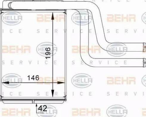 HELLA 8FH 351 313-161 - Scambiatore calore, Riscaldamento abitacolo www.autoricambit.com