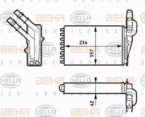 HELLA 8FH 351 313-391 - Scambiatore calore, Riscaldamento abitacolo www.autoricambit.com