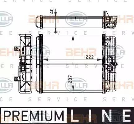 HELLA 8FH 351 312-791 - Scambiatore calore, Riscaldamento abitacolo www.autoricambit.com